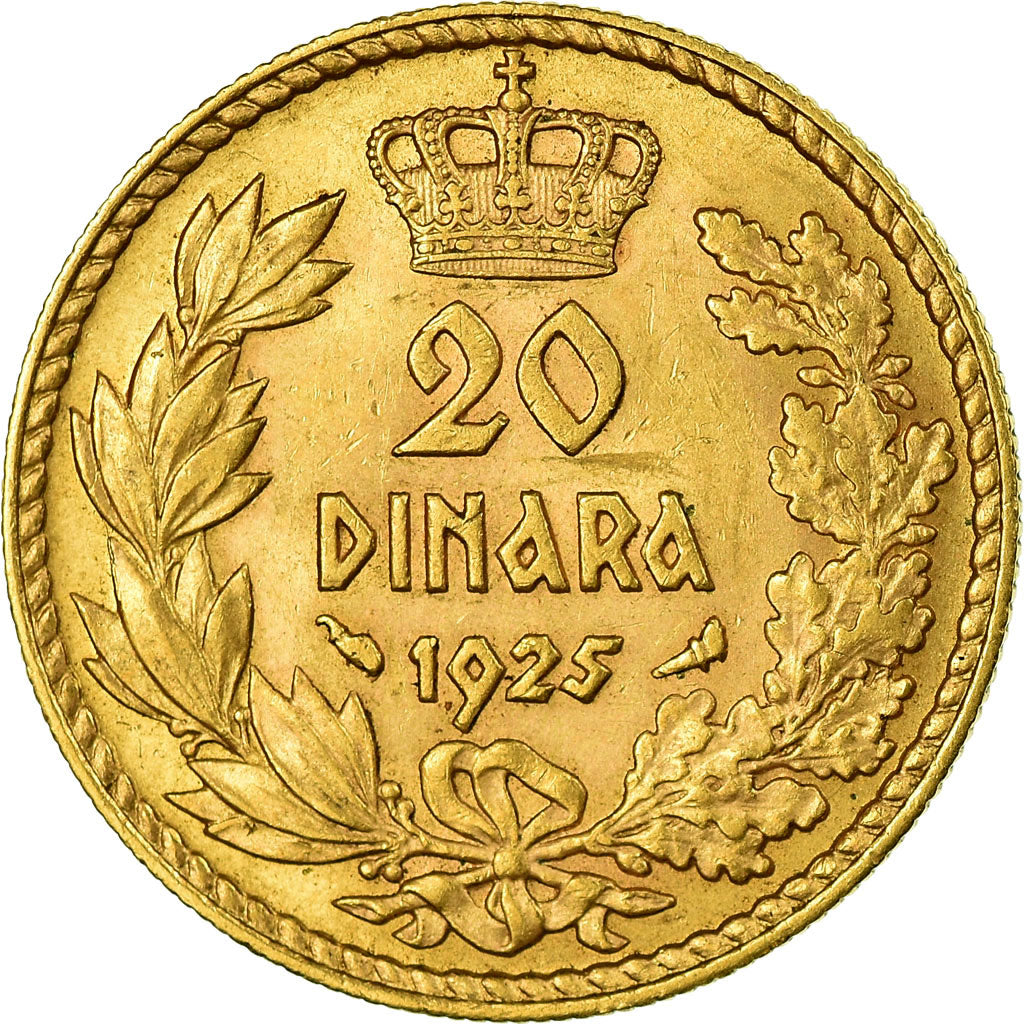 Coin, Yugoslavia, Alexander I, 20 Dinara, 1925, AU(50-53), Gold, KM:7