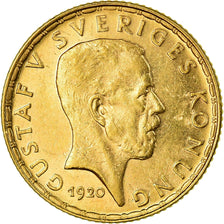 Coin, Sweden, Gustaf V, 5 Kronor, 1920, MS(63), Gold, KM:797