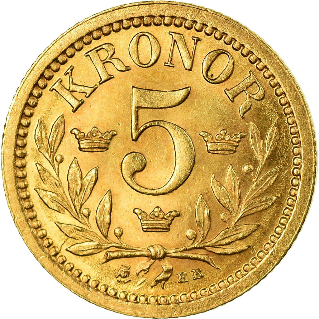 Monnaie, Suède, Oscar II, 5 Kronor, 1899, Stockholm, SPL+, Or, KM:756