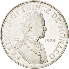 Monaco, Rainier III, 50 Francs, 1974, Silver, KM:152.1