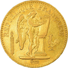 France, Génie, 20 Francs, 1848, Paris, EF(40-45), Gold, KM:757