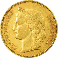Moneda, Suiza, 20 Francs, 1890, Bern, MBC, Oro, KM:31.3