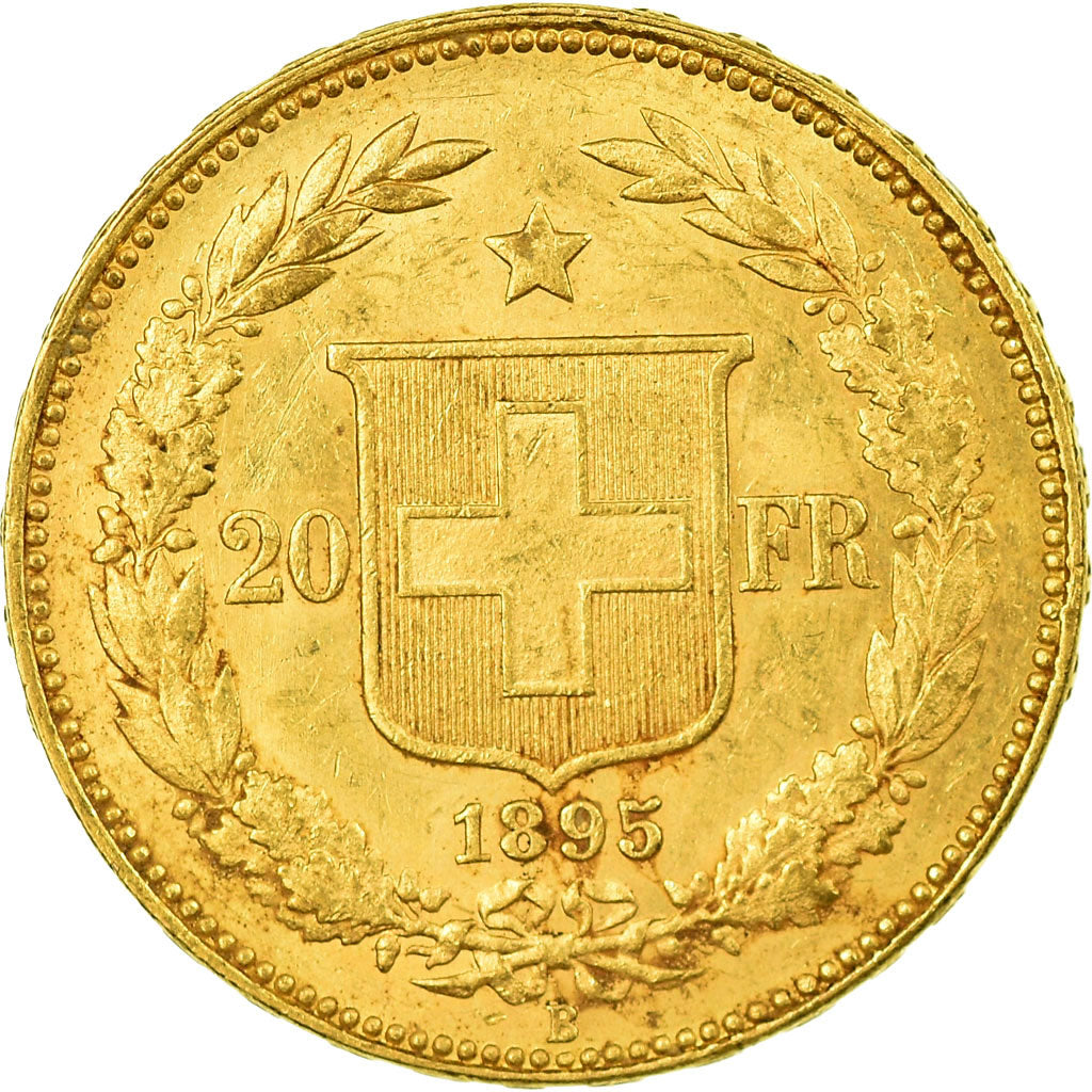Moneda, Suiza, 20 Francs, 1895, Bern, MBC+, Oro, KM:31.3
