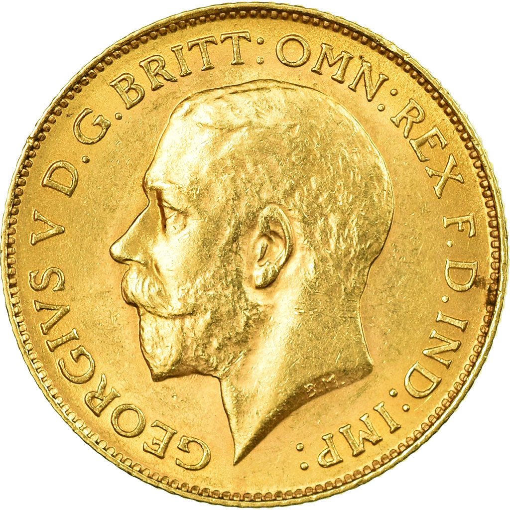 Moneta, Gran Bretagna, George V, 1/2 Sovereign, 1914, SPL-, Oro, KM:819