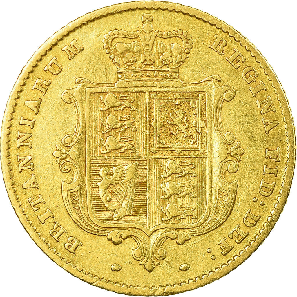Coin, Great Britain, Victoria, 1/2 Sovereign, 1852, London, VF(20-25), Gold