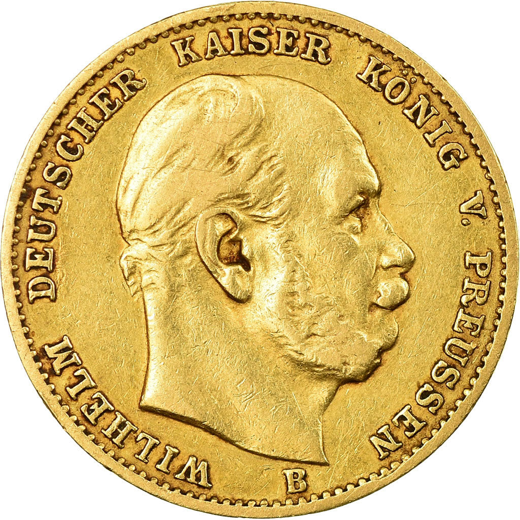 Coin, German States, PRUSSIA, Wilhelm I, 10 Mark, 1874, Hannover, EF(40-45)