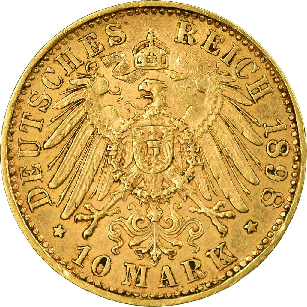 Monnaie, Etats allemands, BAVARIA, Otto, 10 Mark, 1898, Munich, TB+, Or, KM:911