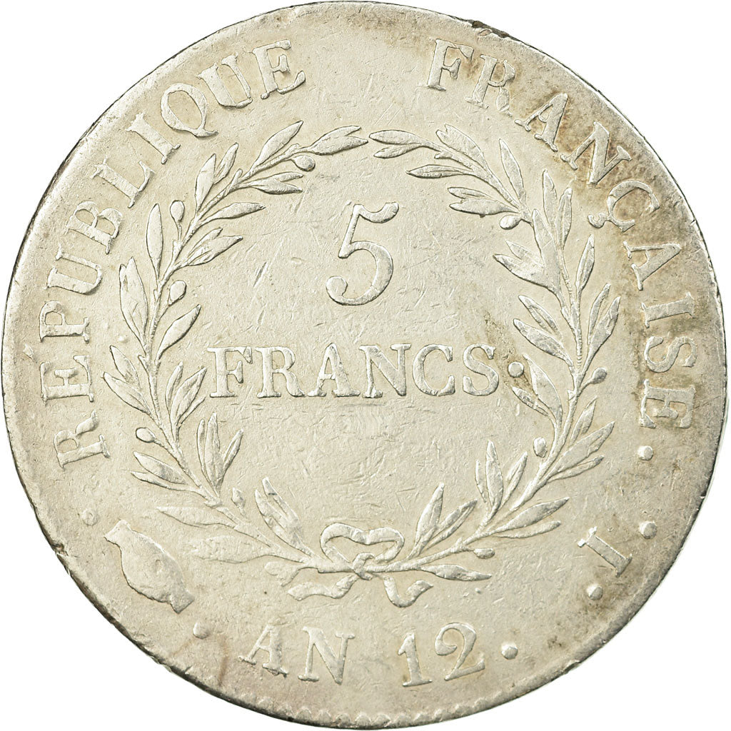 Frankrijk, Napoléon Bonaparte, 5 Francs, An 12, Limoges, Zilver, FR