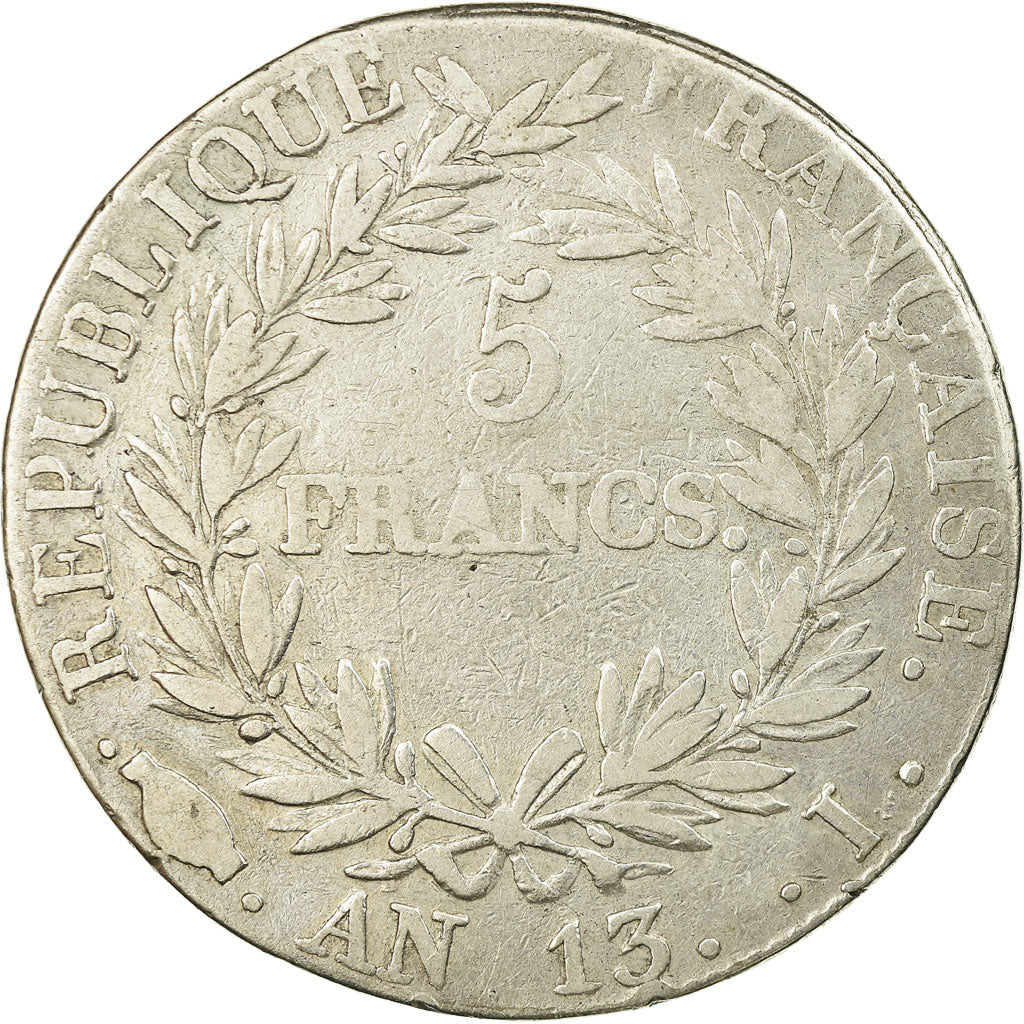 Monnaie, France, Napoléon I, 5 Francs, AN 13, Limoges, TB, Argent, Gadoury:580