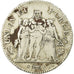 Coin, France, Union et Force, 5 Francs, AN 7, Bayonne, VF(30-35), Silver