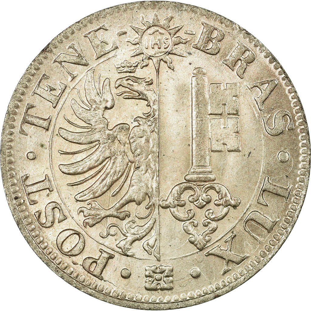 Coin, SWISS CANTONS, GENEVA, 10 Centimes, 1844, Genève, MS(63), Billon, KM:128