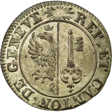 Coin, SWISS CANTONS, GENEVA, 6 Deniers, 1833, MS(63), Billon, KM:118