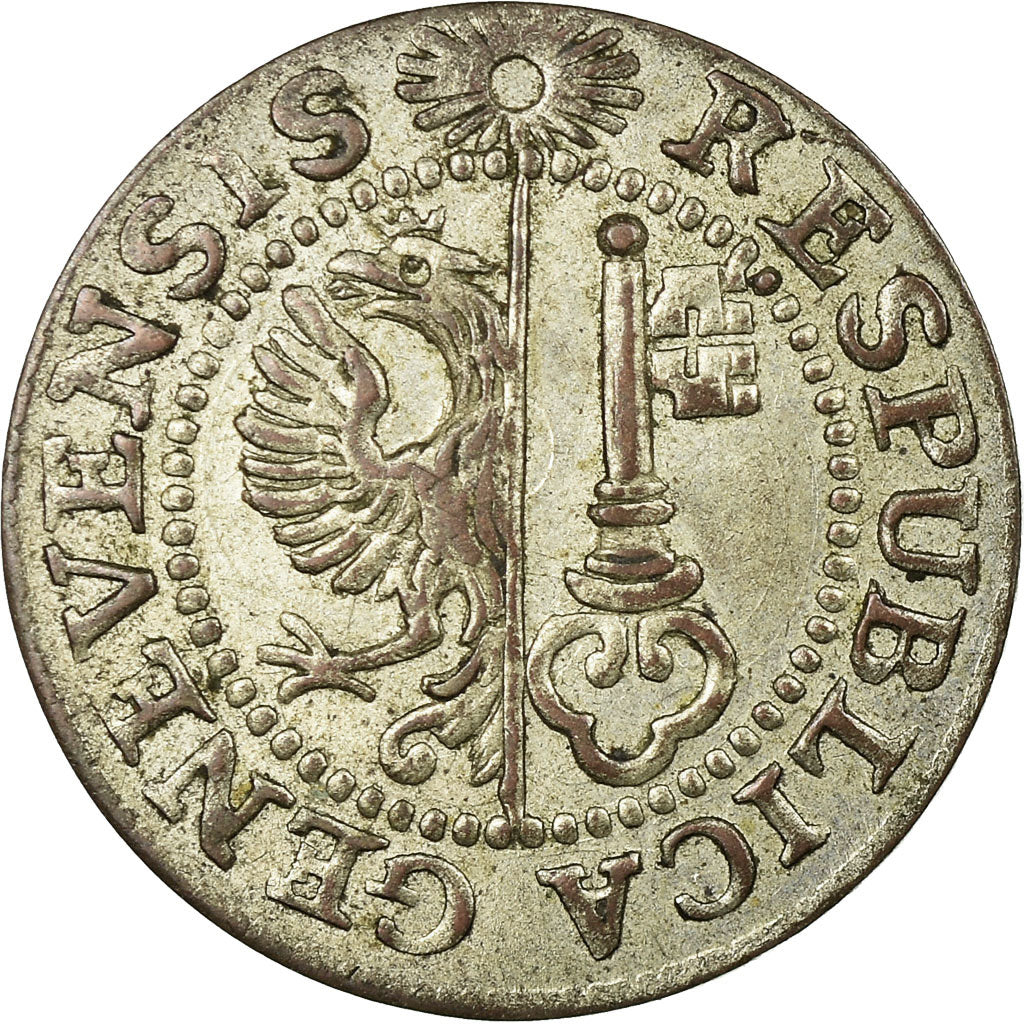 Coin, SWISS CANTONS, GENEVA, Sol, 1785, AU(50-53), Billon, KM:87