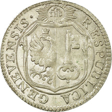 Coin, SWISS CANTONS, GENEVA, 3 Sols, 1791, MS(63), Billon, KM:89