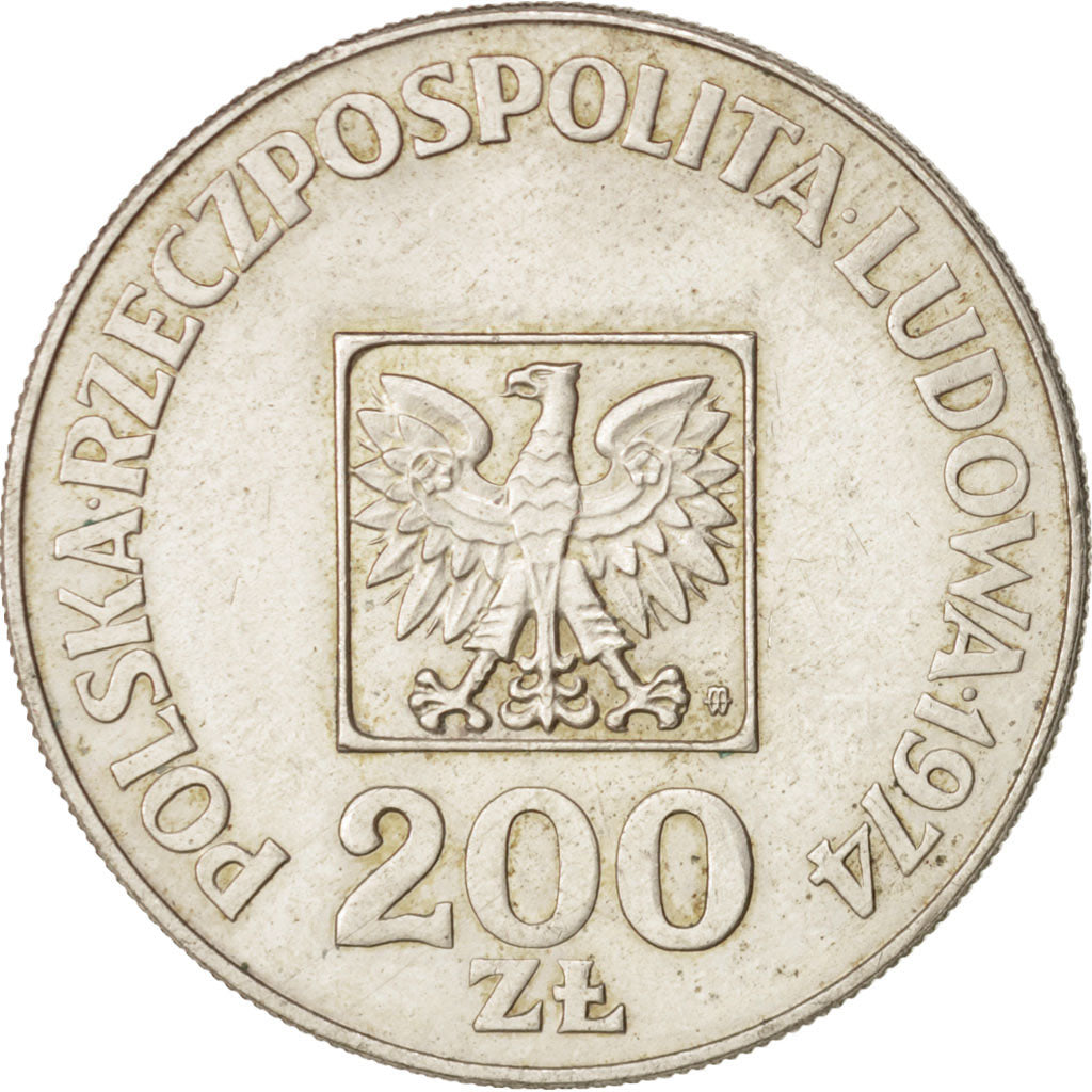 Poland, 200 Zlotych, 1974, Warsaw, Silver, KM:72