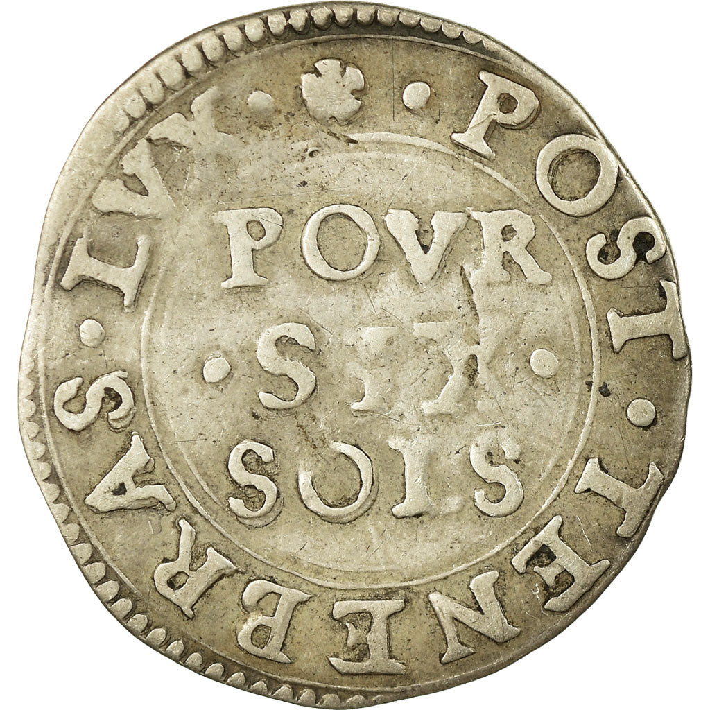 Coin, SWISS CANTONS, GENEVA, 6 Sols, 1602, VF(30-35), Silver, KM:9