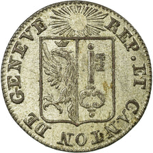 Coin, SWISS CANTONS, GENEVA, Sol, 1833, AU(55-58), Billon, KM:120