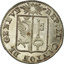 Coin, SWISS CANTONS, GENEVA, Sol, 1833, MS(60-62), Billon, KM:120