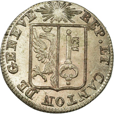 Coin, SWISS CANTONS, GENEVA, Sol, 1833, MS(63), Billon, KM:120