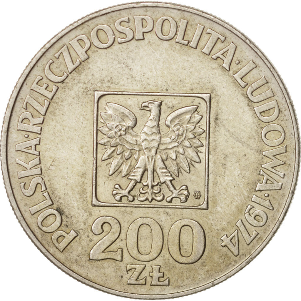 Poland, 200 Zlotych, 1974, Warsaw, Silver, KM:72