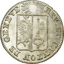 Coin, SWISS CANTONS, GENEVA, Sol, 1833, MS(63), Billon, KM:120