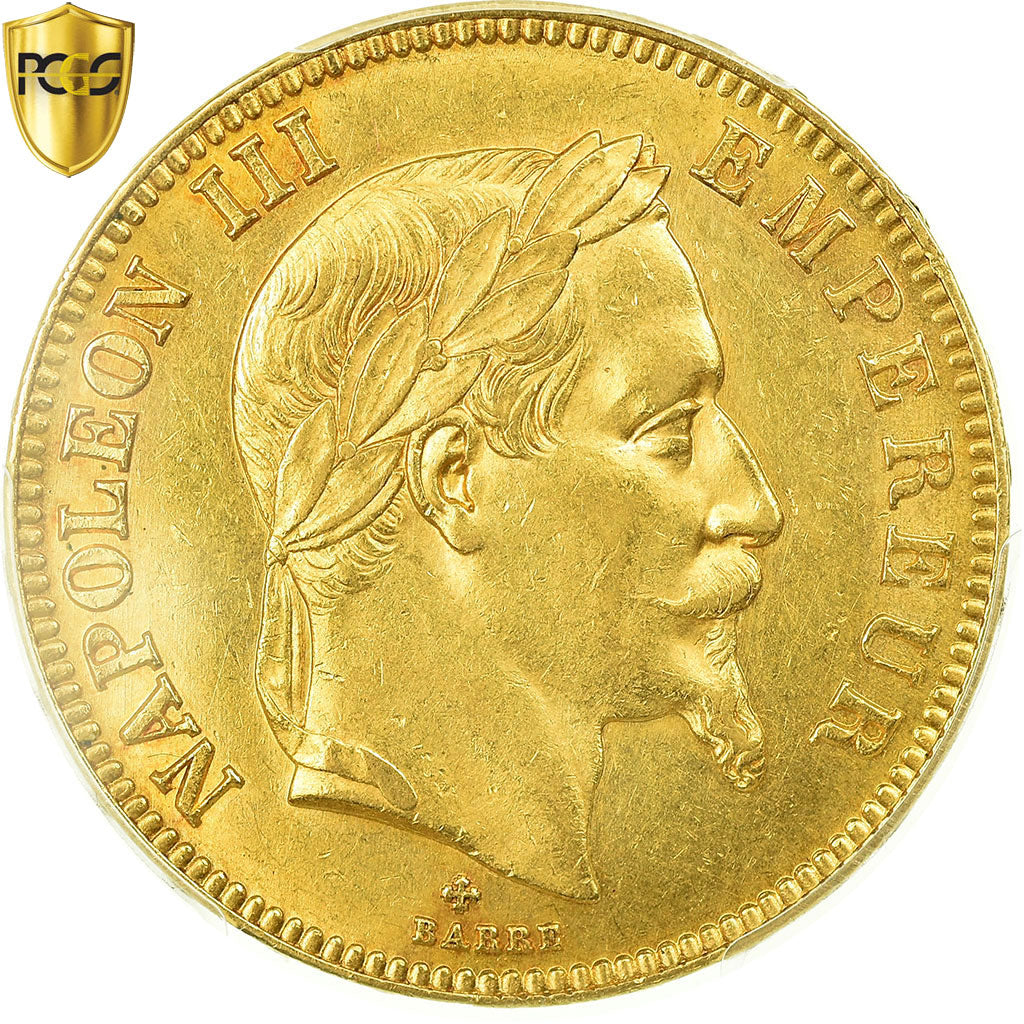 Moneta, Francja, Napoleon III, Napoléon III, 100 Francs, 1863, Strasbourg