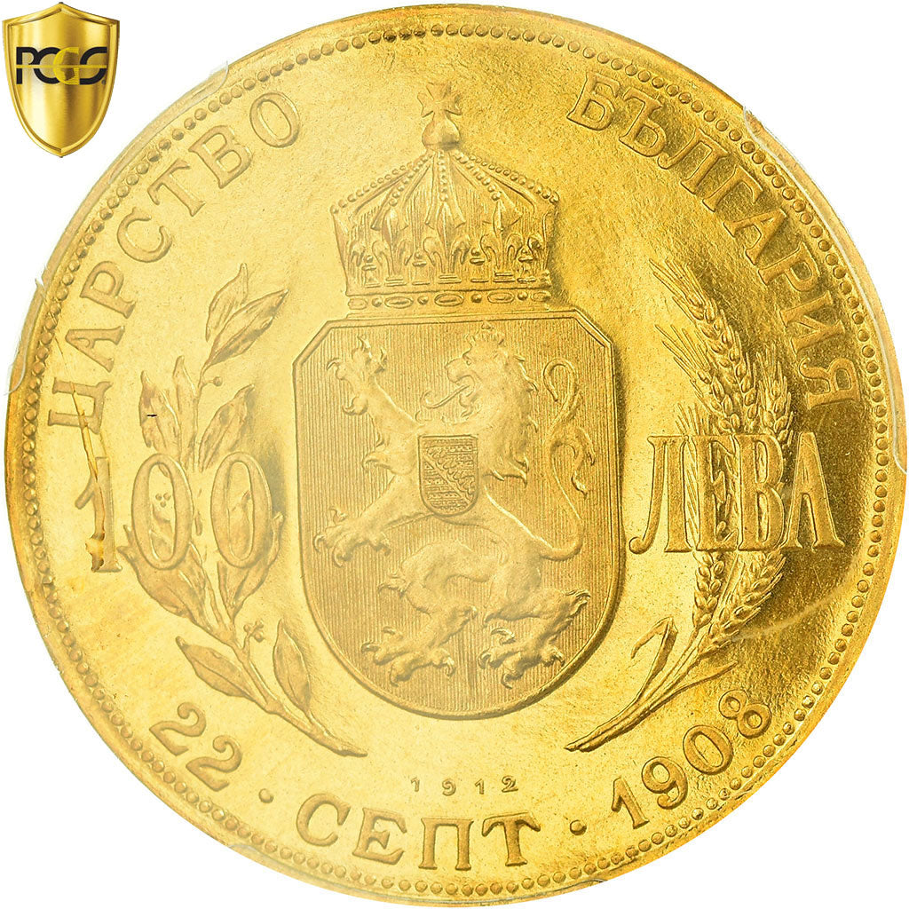 Coin, Bulgaria, 100 Leva, 1912, Restrike, PCGS, PR67CAM, Gold, KM:34, graded
