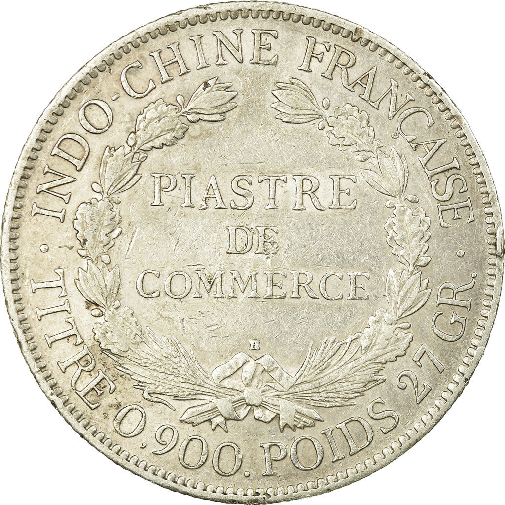 Coin, FRENCH INDO-CHINA, Piastre, 1922, Heaton, Birmingham, EF(40-45), Silver