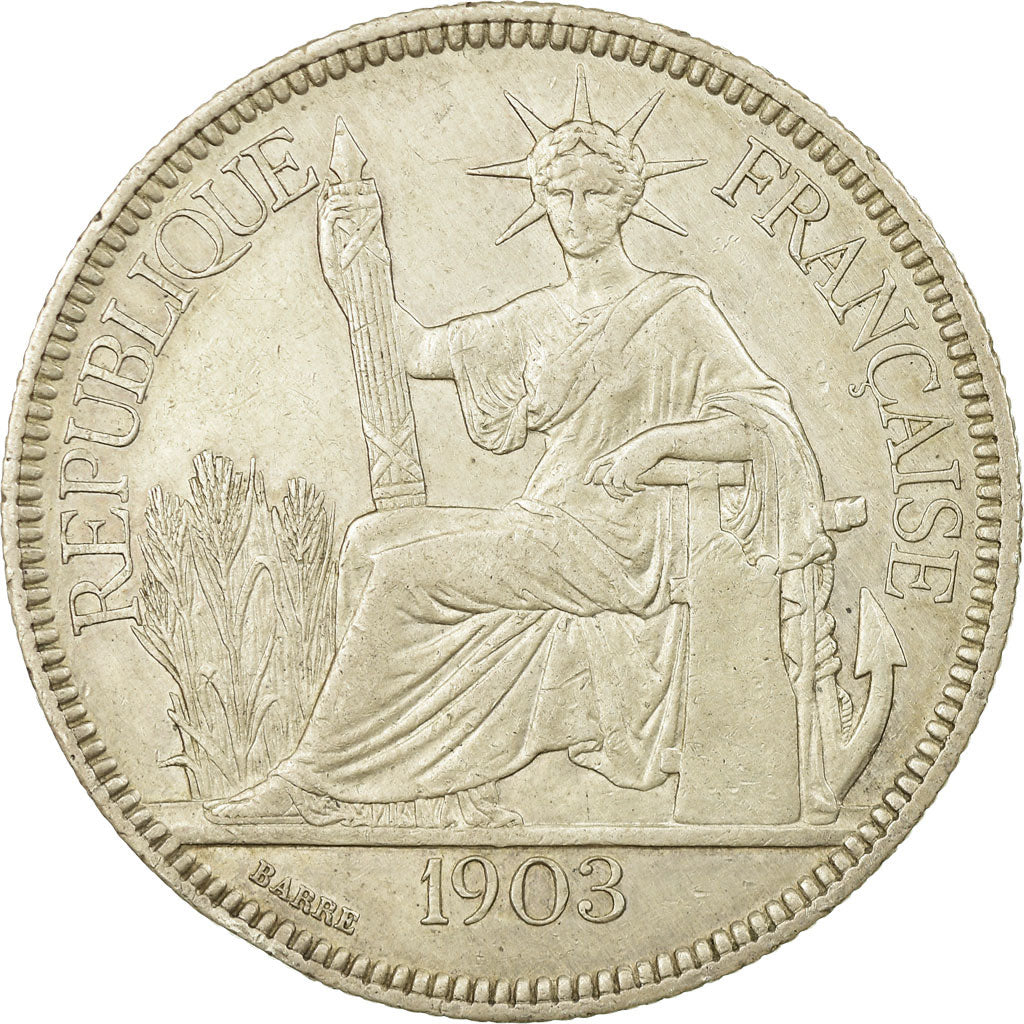 Coin, FRENCH INDO-CHINA, Piastre, 1903, Paris, EF(40-45), Silver, KM:5a.1