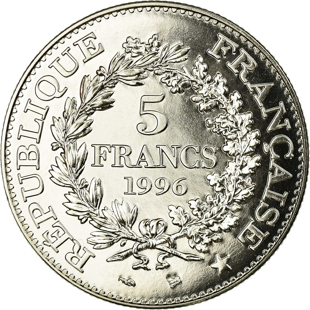 Coin, France, Hercule, 5 Francs, 1996, Paris, ESSAI, MS(63), Nickel, KM:1155