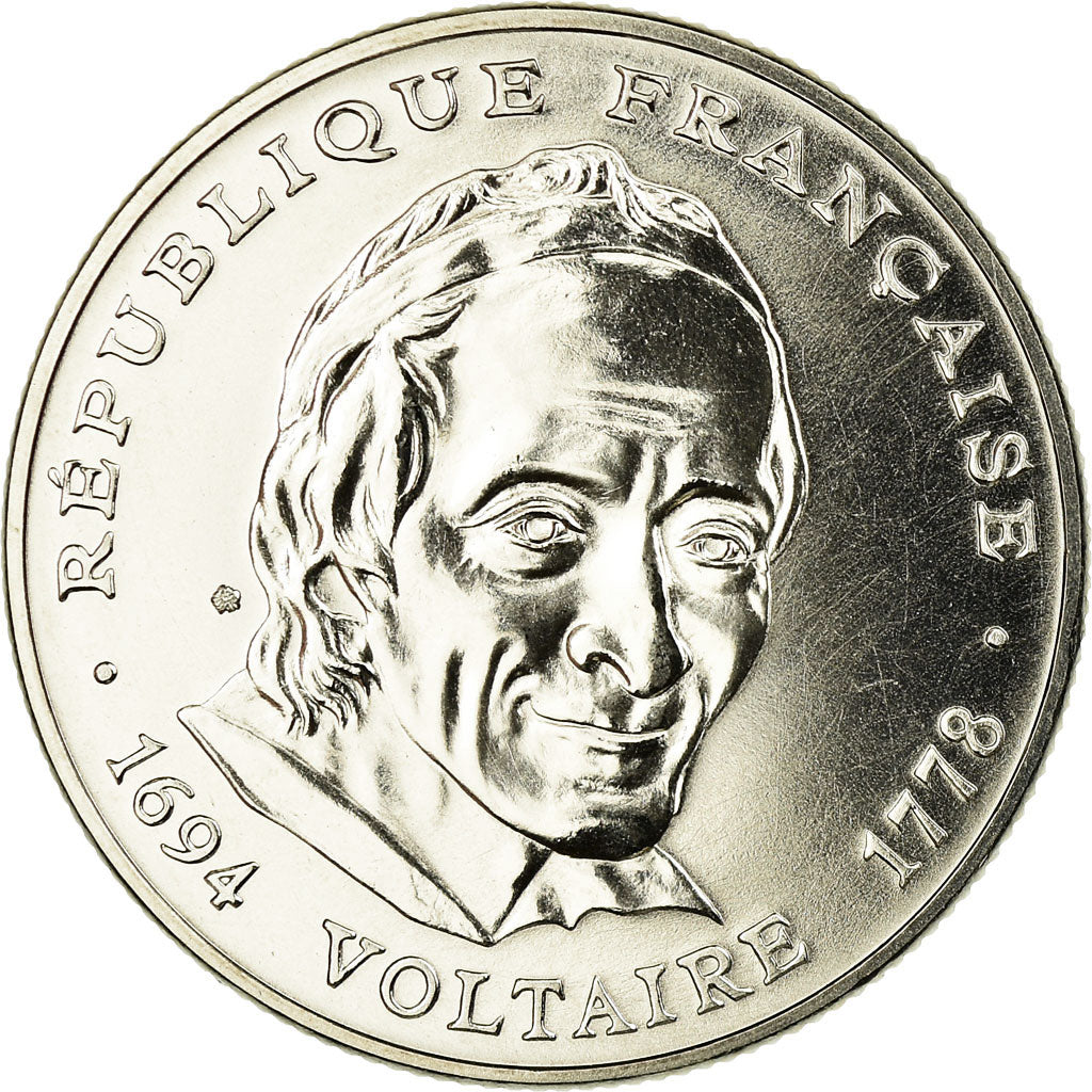 Münze, Frankreich, Voltaire, 5 Francs, 1994, Paris, ESSAI, UNZ, Nickel
