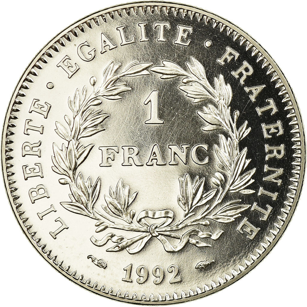 Coin, France, République, Franc, 1992, Paris, ESSAI, MS(63), Nickel, KM:1004.1