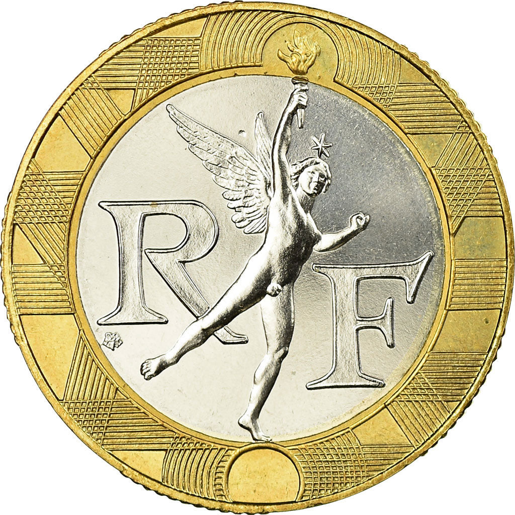 Coin, France, Génie, 10 Francs, 1988, Paris, ESSAI, MS(63), Bi-Metallic