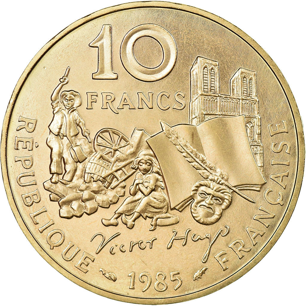 Münze, Frankreich, Victor Hugo, 10 Francs, 1985, Paris, ESSAI, UNZ
