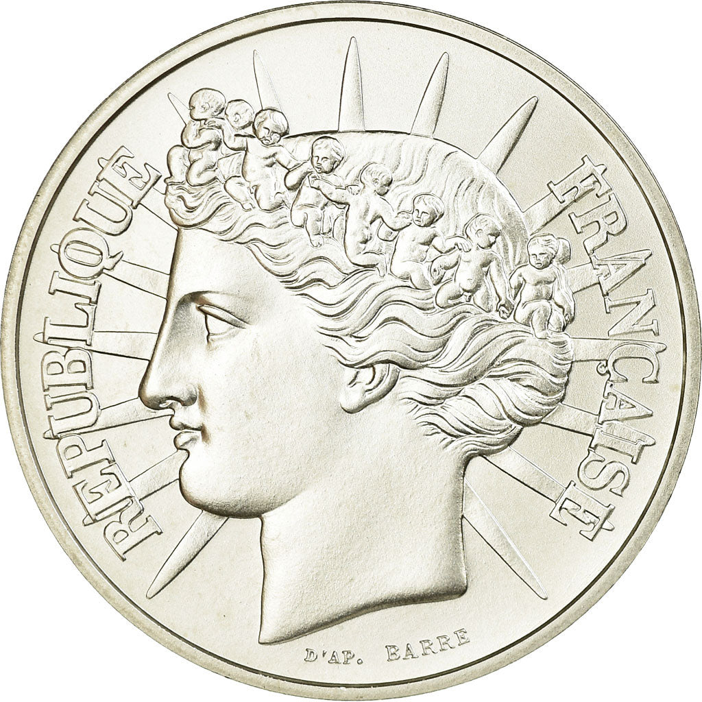 Coin, France, Fraternité, 100 Francs, 1988, Paris, ESSAI, MS(63), Silver