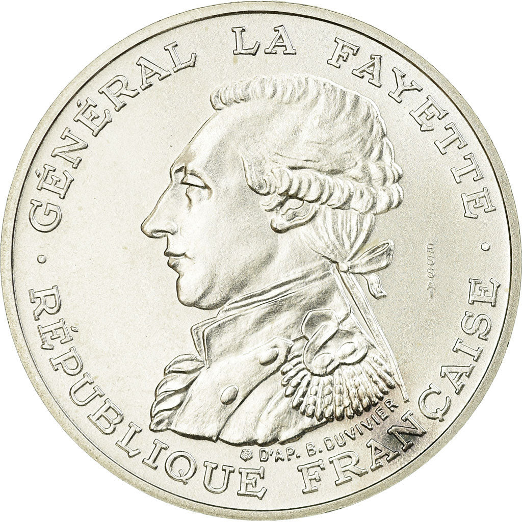 Coin, France, La Fayette, 100 Francs, 1987, Pessac, ESSAI, MS(63), Silver
