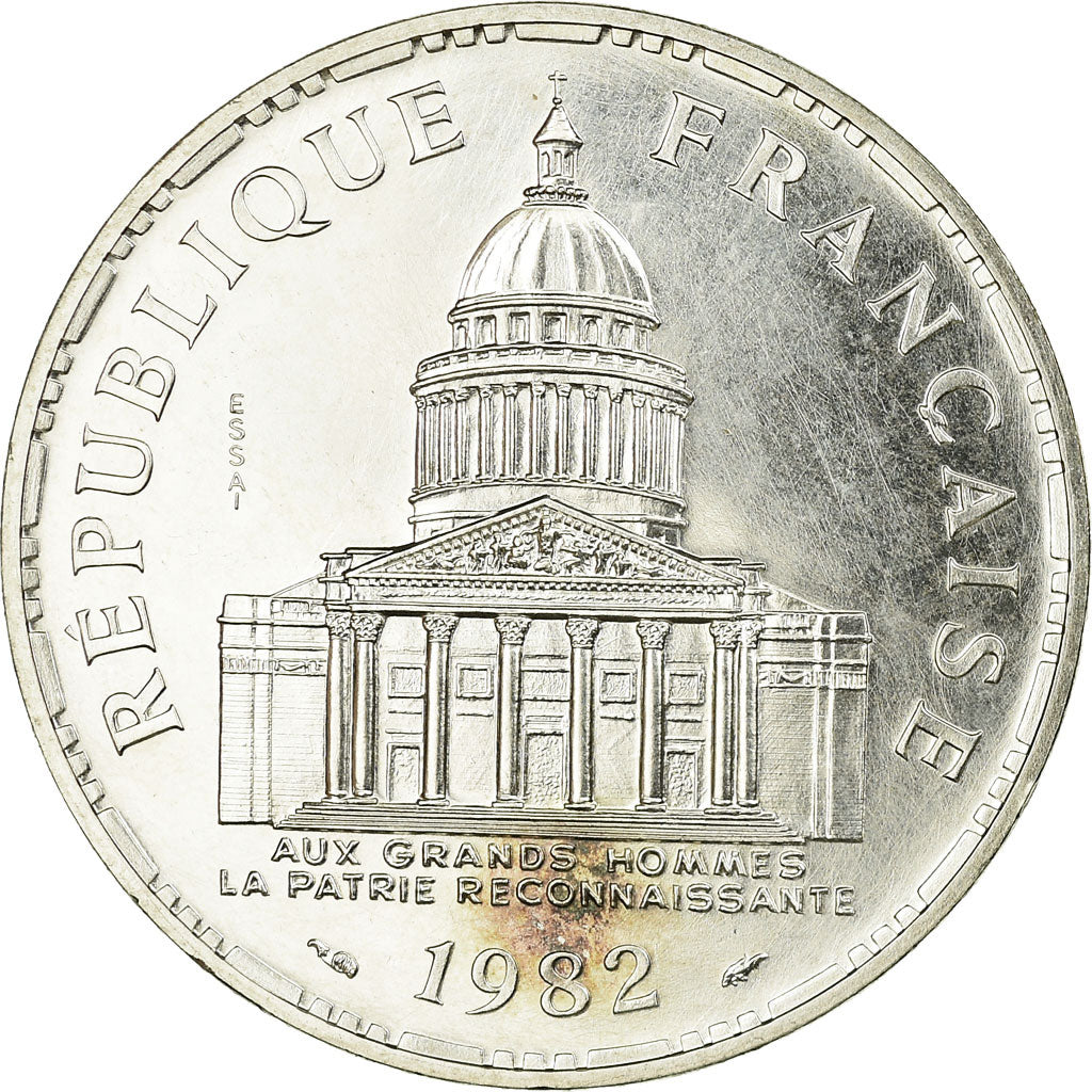 Coin, France, Panthéon, 100 Francs, 1982, Pessac, ESSAI, MS(63), Silver