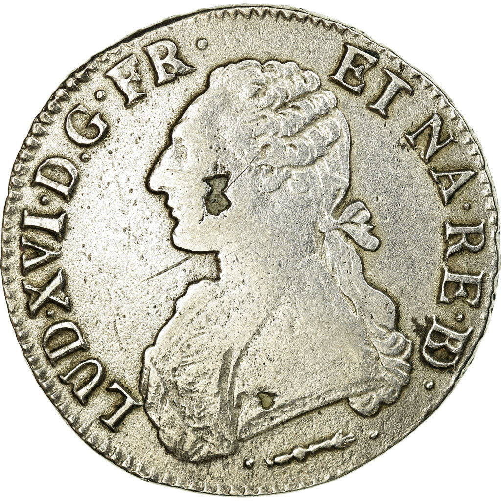 Francia, Louis XVI, Écu de Béarn aux branches d'olivier, 1782, Pau, BC, KM 572