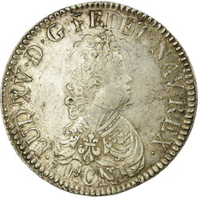 Moeda, França, Louis XV, Écu Vertugadin, Ecu, 1716, Lille, EF(40-45), Prata