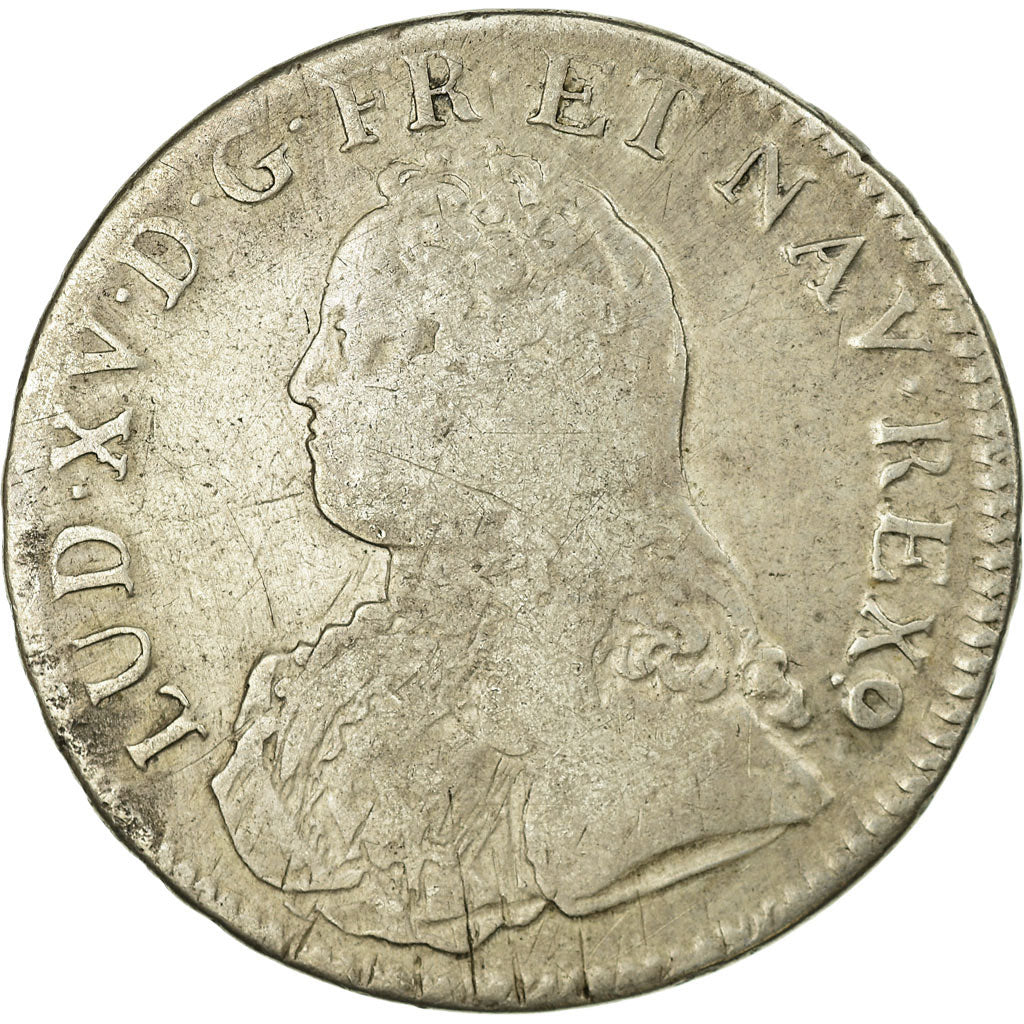 Münze, Frankreich, Louis XV, Écu aux branches d'olivier, Ecu, 1727, Metz, S