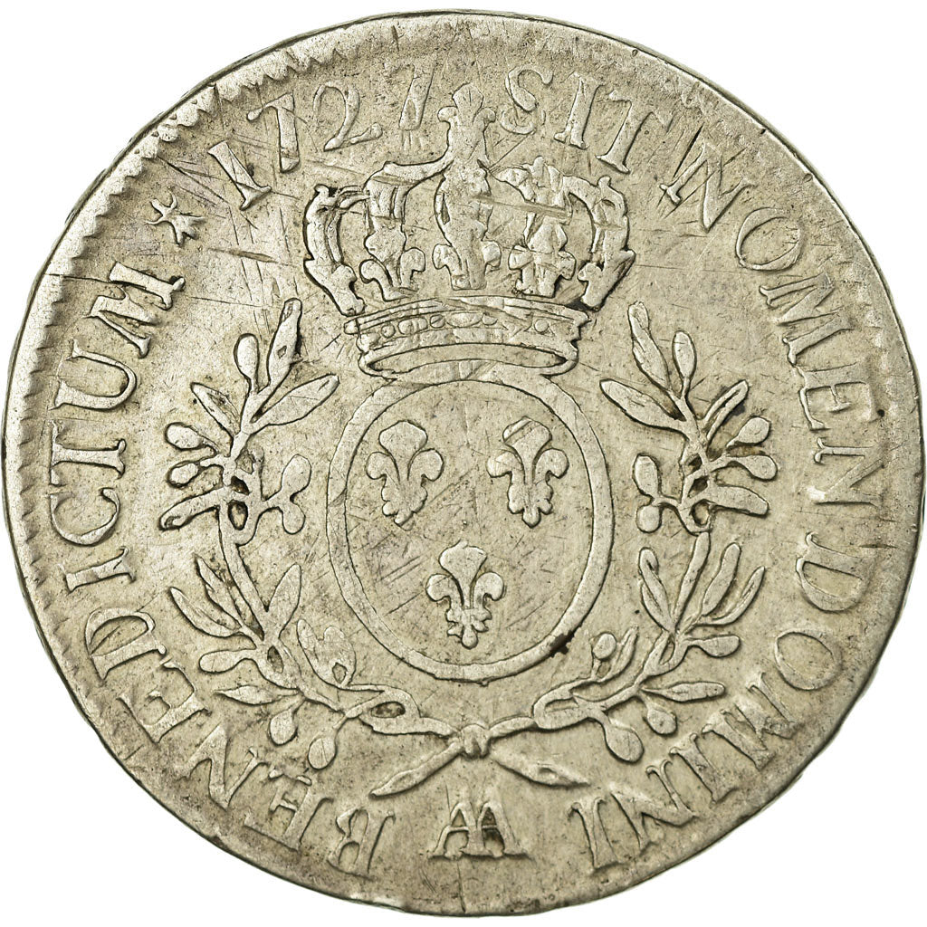 Münze, Frankreich, Louis XV, Écu aux branches d'olivier, Ecu, 1727, Metz, S