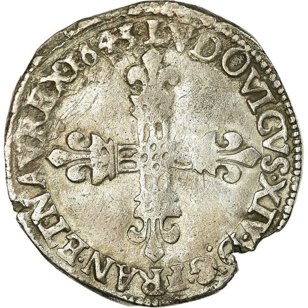 Coin, France, Louis XIV, 1/4 Écu, frappé au marteau, 1/4 Ecu, 1643, Bordeaux