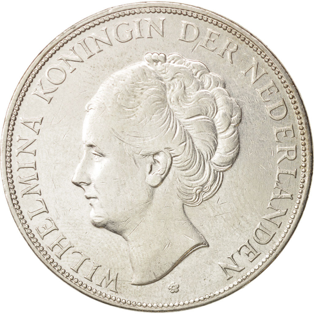 Münze, Niederlande, Wilhelmina I, 2-1/2 Gulden, 1930, SS, Silber, KM:165