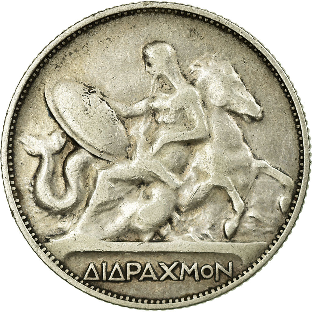 Coin, Greece, George I, 2 Drachmai, 1911, EF(40-45), Silver, KM:61