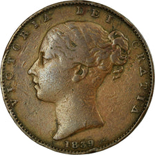 Monnaie, Isle of Man, Farthing, 1839, TB+, Cuivre, KM:12