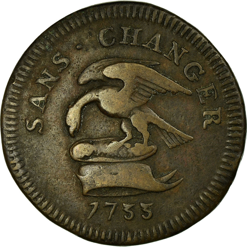Coin, Isle of Man, Penny, 1733, Pobjoy Mint, VF(30-35), Bronze, KM:5a