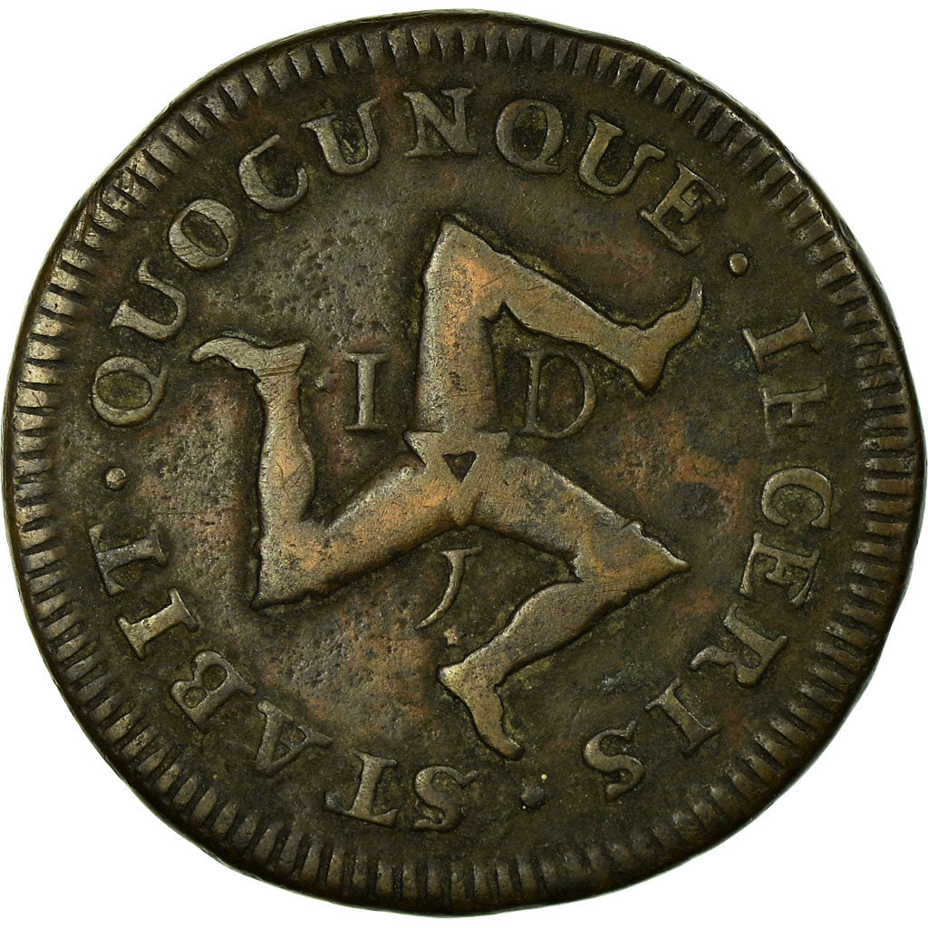 Coin, Isle of Man, Penny, 1733, Pobjoy Mint, VF(30-35), Bronze, KM:5a
