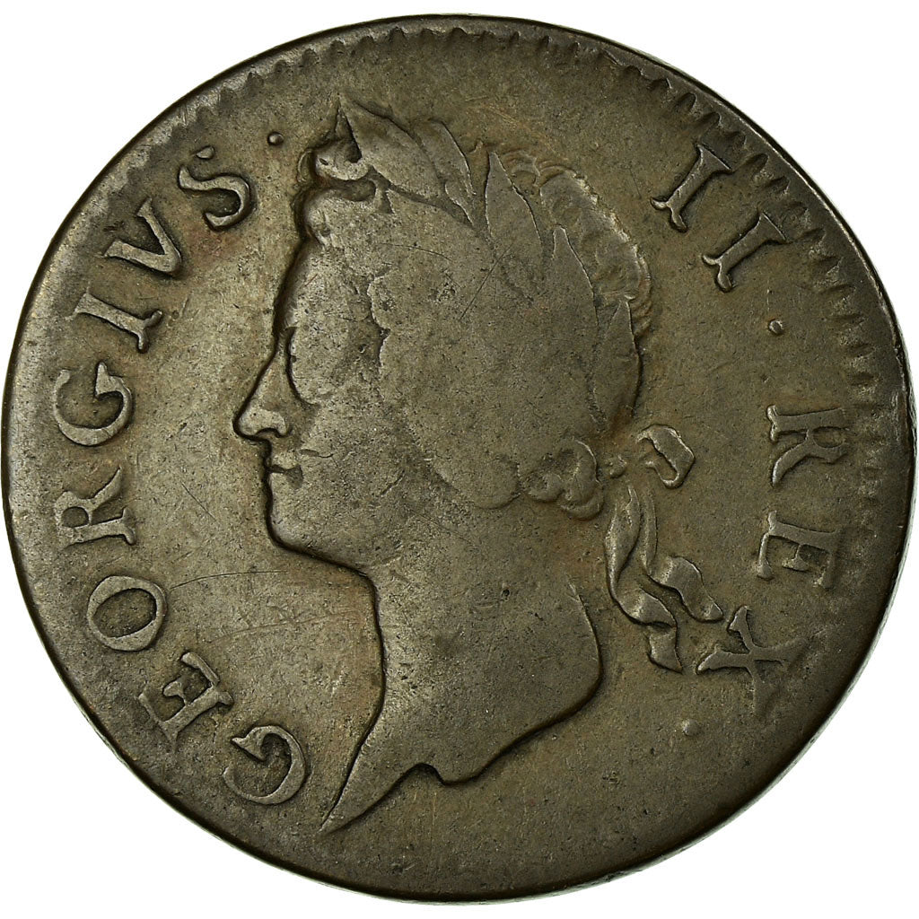 Coin, Ireland, George II, 1/2 Penny, 1753, VF(20-25), Copper, KM:130.2