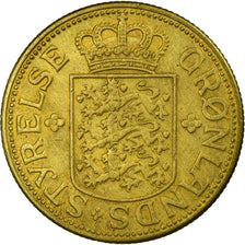 Coin, Greenland, 5 Kroner, 1944, AU(50-53), Brass, KM:9