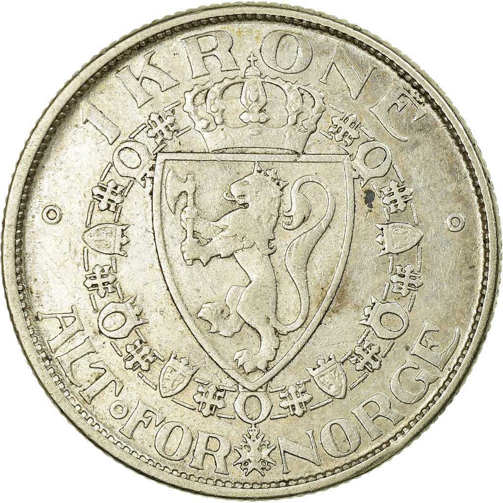 Coin, Norway, Haakon VII, Krone, 1917, EF(40-45), Silver, KM:369